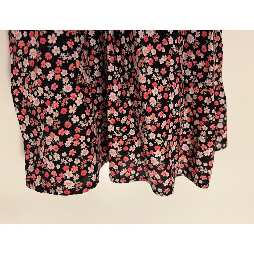 Row A Floral Multicolored/Mini dress M smock stretch back - Picture 6 of 15